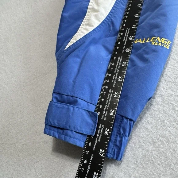 VTG Columbia Challenge Series Men's XL Blue Ski Jacket Hooded 90s Fleece Lined